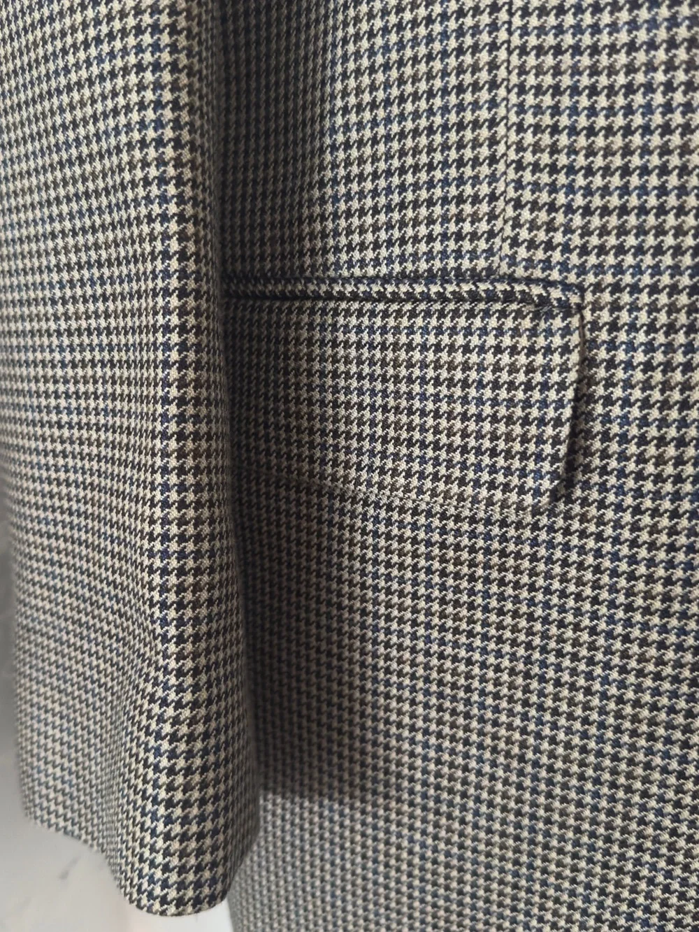 Ralph Lauren Lauren 100% Silk Houndstooth Blazer Sport Coat Men’s 44R Classic